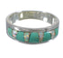 Turquoise Opal Inlay Southwestern Authentic Sterling Silver Ring Size 6-1/2 QX85985